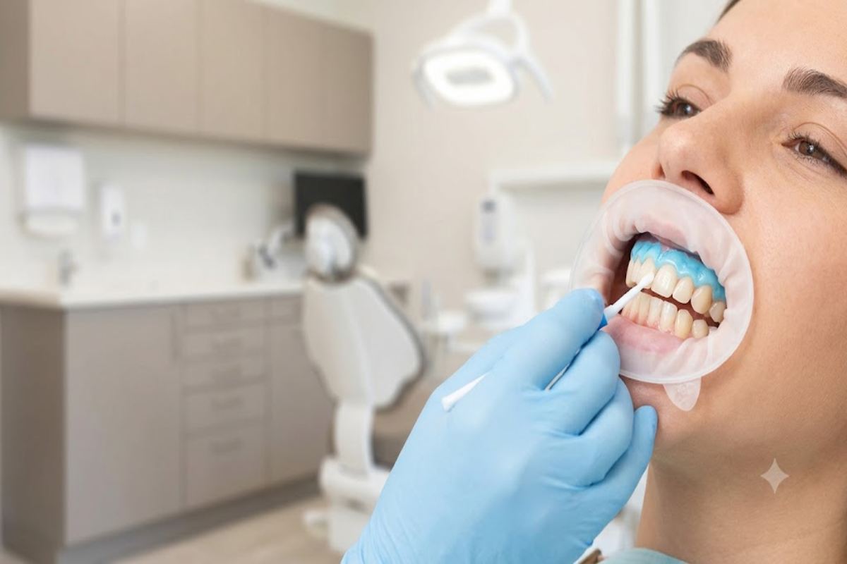 in-office teeth whitening